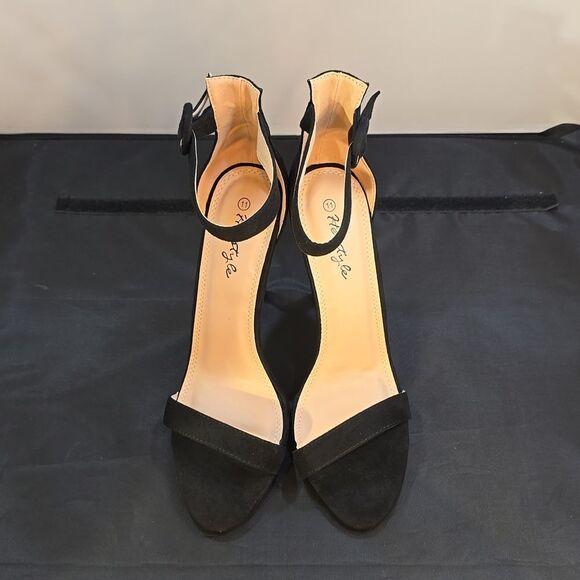 BRAND NEW HERSTYLE CHARMING- ANKLE STRAP ROUNDED BUCKLE OPEN TOE STILETTO HEEL - Picture 5 of 16